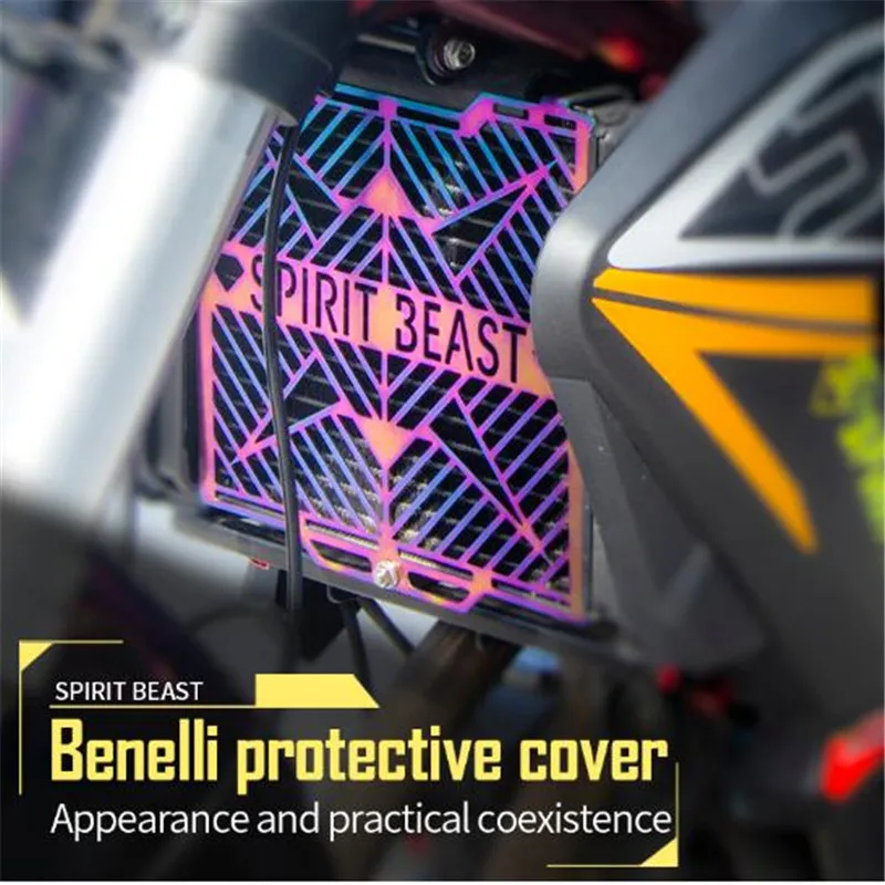 

SPIRIT BEAST Motorcycle Water Tank Cover Accessories Decoration 300 BJ600 Radiator Protection TNT125 Motorbike Stainless Steel H