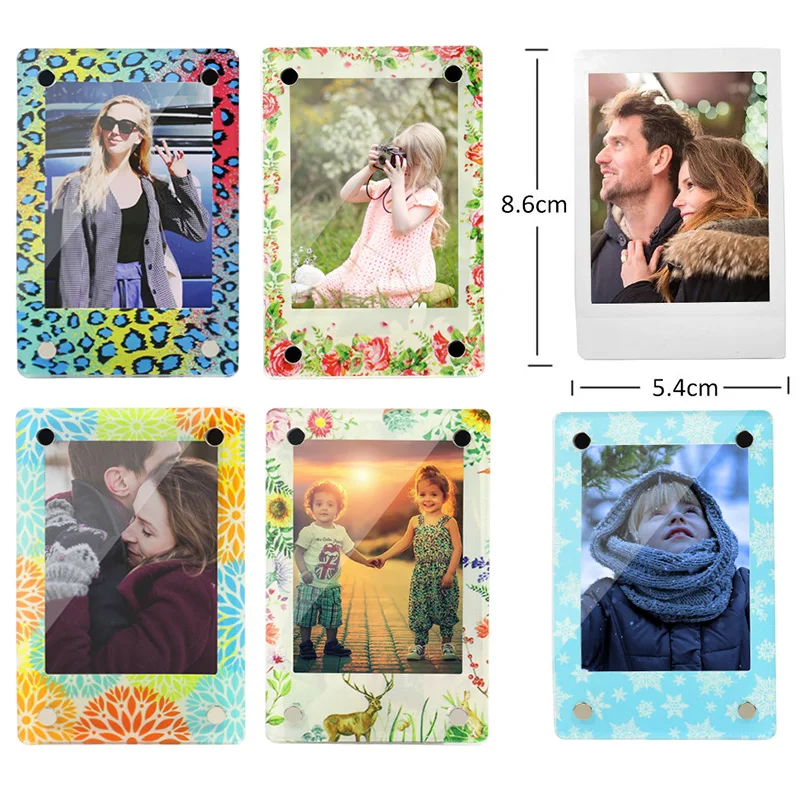 Фоторамка рамки для Fujifilm Instax Mini 9 8 пленка Леопардовый принт 3 дюйма 35 мм акриловые