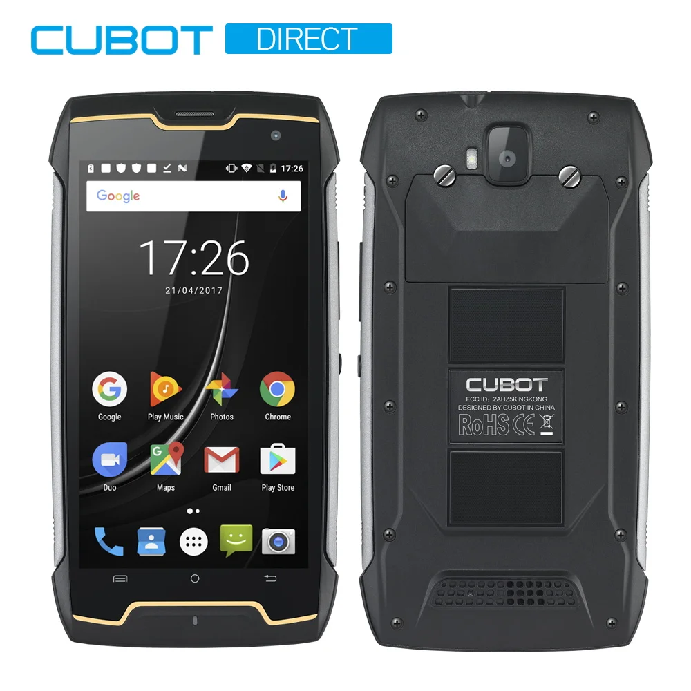 Cubot KingKong прочный смартфон IP68 Водонепроницаемый 4400 мАч большой аккумулятор Компас+ gps 3G Dual-SIM Android 7,0 2 Гб ram 16 Гб rom MT6580