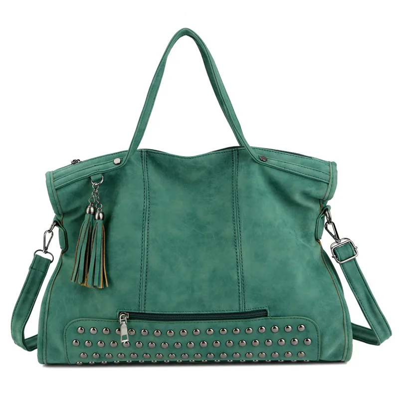 Comprar Feminina femenina de alta capacidad borla bandolera bolso de señora de estilo multiusos bolso de compras diario mujeres Vintage