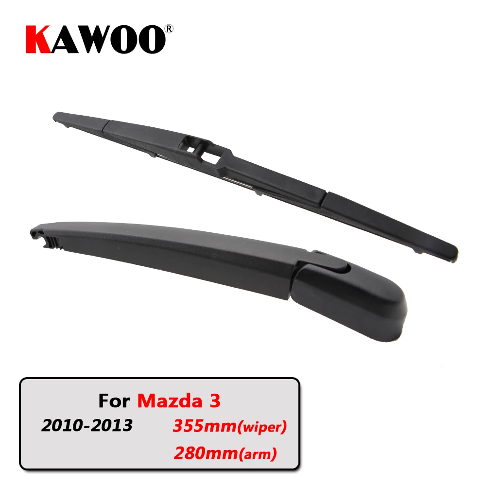 Kawoo заднего стеклоочистителя Лезвия назад стеклоочистители рычаг для Mazda 3 Hatchback (2010-2013) 355 мм авто стекла лезвие