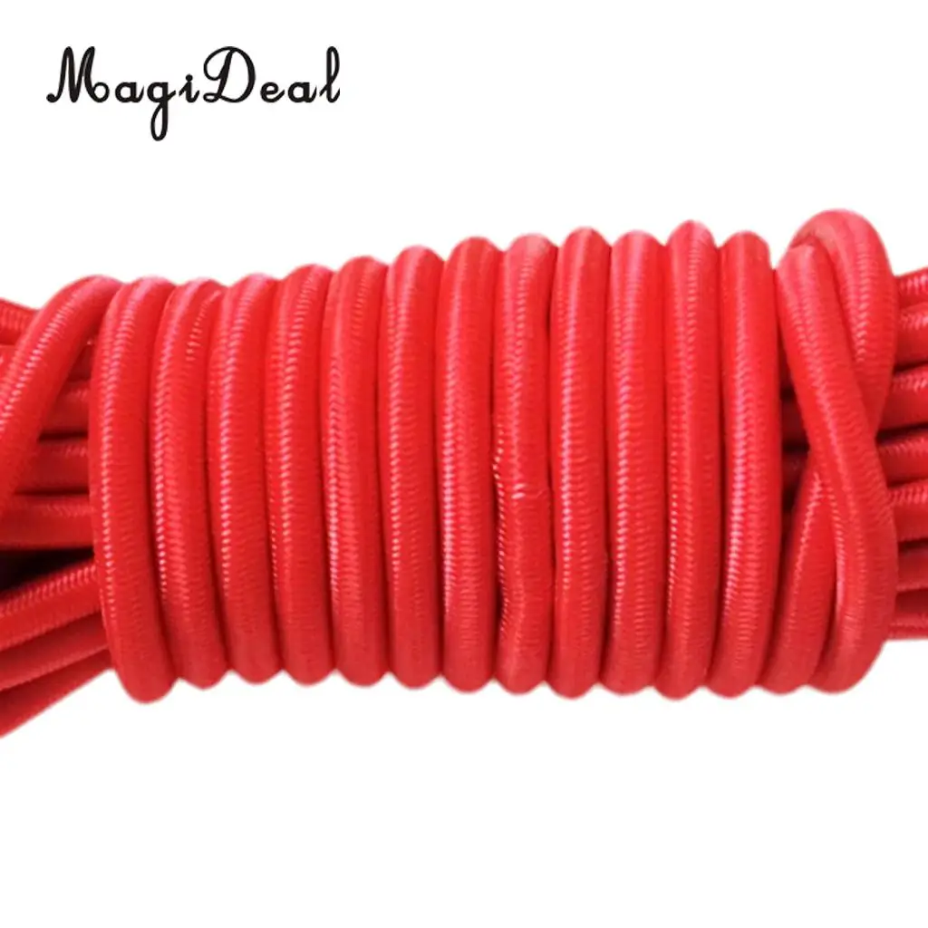 MagiDeal 4mm x 5m Strong Elastic Round Bungee Rope Shock Cord Tie Down Marine Boat Trailer Kayak Surfboard Roof Rack