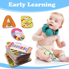 Детские игрушки A-Z 26 шт. Детские буквы карточки-пазлы для детей обучающая красочная игрушка Алфавит Игрушки для раннего обучения логическая игра