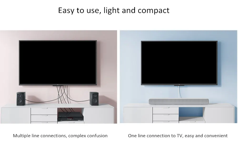 Xiaomi mi беспроводной ТВ домашний кинотеатр динамик аудио Саундбар SPDIF оптический Aux линейный звук бар поддержка Xiao mi samsung LG ТВ