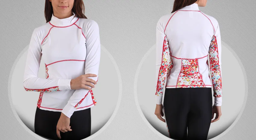 SBART Rashguard женские рубашки для плавания из лайкры, топ для серфинга с длинным рукавом, купальный костюм для плавания, Женский гидрокостюм для серфинга, рубашка для дайвинга Upf50 UV J913