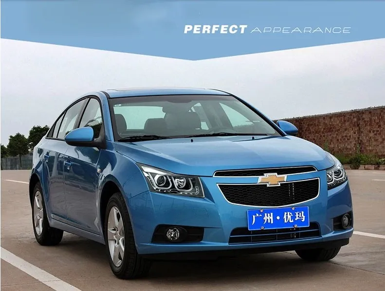 Автомобильный Стильный чехол на голову для Chevrolet Cruze 2009-2013 фары светодиодный фары DRL Объектив Двойной Луч Биксеноновые HID аксессуары