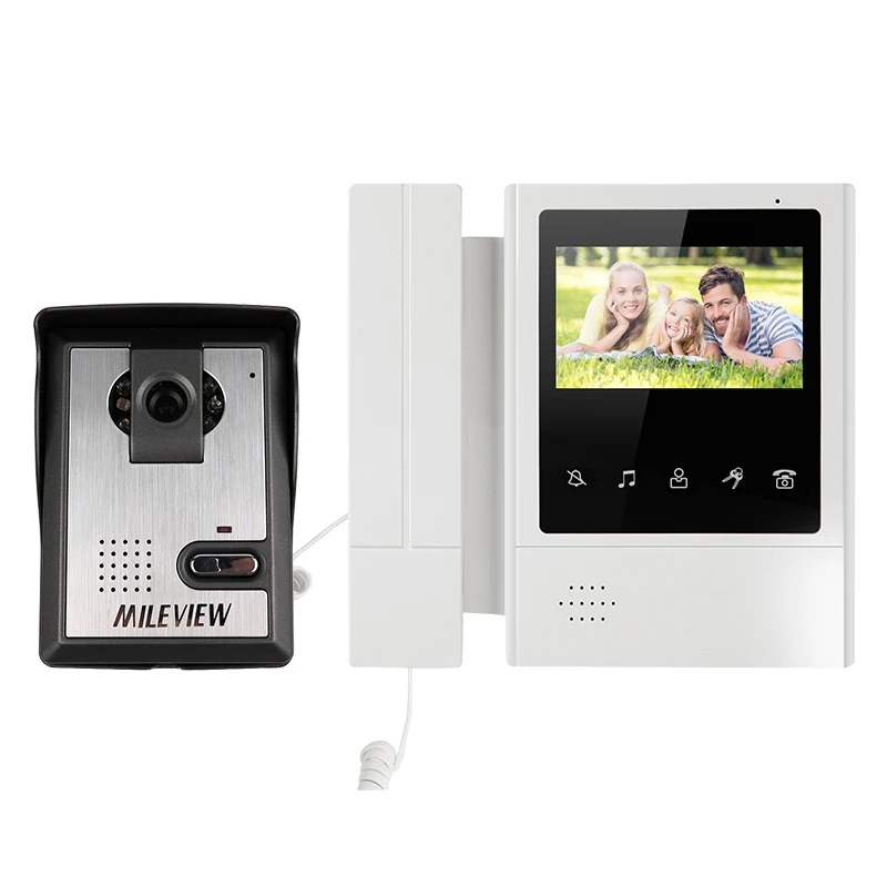 

FREE SHIPPING Hand held 4.3" Color Touch Screen Video Intercom Door Phone System Night Vision Doorbell Camera Unlock Monitor