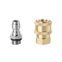 Buy High Pressure Water Gun Connector 1/4 Quick Connector M14*1.5 Pure Copper High Pressure Sprinkler Accessories Free Shipping