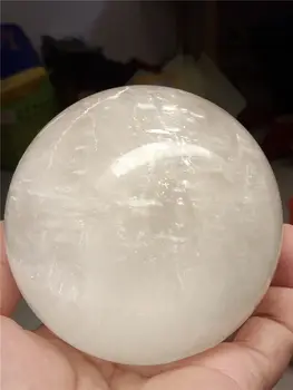 

SCY fa88004309150<<<+1199g 92mm Natural Calcite White Quartz Crystal Sphere Ball Healing F793