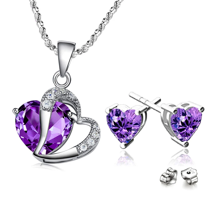 Комплект из колье и серёг серебра 925 пробы|wedding jewelry sets|fashion setjewelry sets |