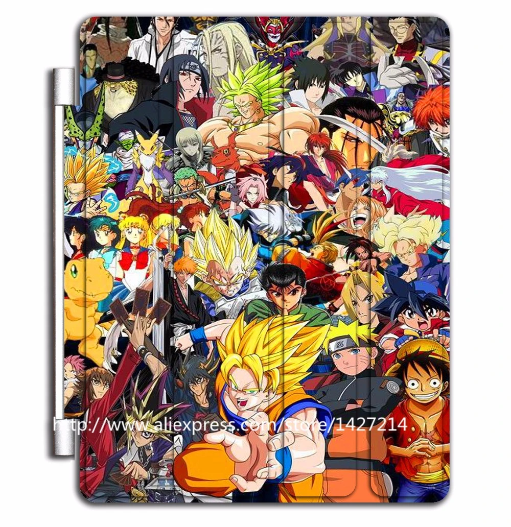 Naruto One Piece Dbz Cases For Ipad Mini 4 For Ipad Mini 1 2 3 Cover For Ipad 2 3 4 5 6 Air Air 2 Gen Skin Shell Covers Case Ipad Smart Cover Leather Ipad Likeipad 16gb Or 32gb Aliexpress