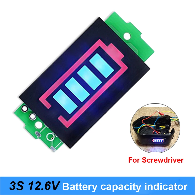 3 S 3 серия индикатор емкости литиевой батареи 12,6 в синий дисплей тестер мощности батареи электромобиля Li-po Li-Ion AU2