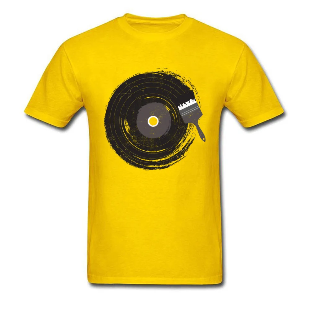  Men's T-Shirt Art of Music Party Tops Shirts Cotton Round Neck Short Sleeve Design Tee-Shirt Thanksgiving Day Art of Music yellow