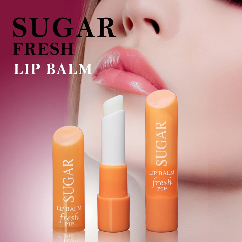 

4 Smell Sugar Lip Balm Tube Beeswax Moisturizing Strawbery Lips Base Care Cosmetic Lip Repair Therapy Swirl Lipstick Dry Lip