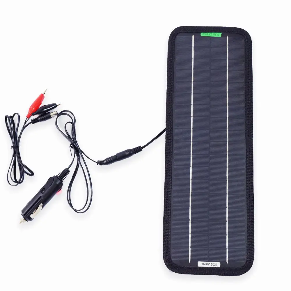 DC Portable Solar Panel 12V 18v 5w Cell Battery Car Charger cigarette