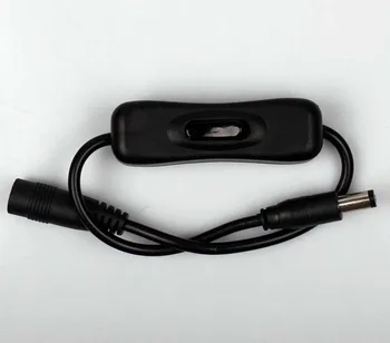 

wholesale 100pcs high quality 5.5mm x 2.1mm DC Male to Female Power Supply Cable Cord with ON / OFF Switch