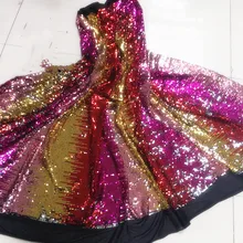 Градиент Красочные Русалка Блестящие Блестки блестки DIY ткань с блестками для одежды сумки вечерние Свадебные торжества фон