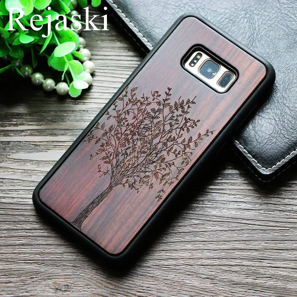 Rejaski винтажный Деревянный чехол для телефона с черепом iPhone X XS XR Max черный