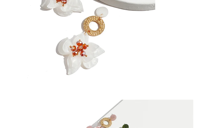 Flower Drop Earrings For Women Jewelry Bijoux Bohemain Statement Earrings Acrylic Wedding Dangle Earings Christmas Gift (4)