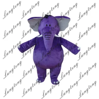 

Hot Sale Purple Elephant Mascot Costume Adult Size Halloween Outfit Fancy Dress Suit Free Shipping 2019New