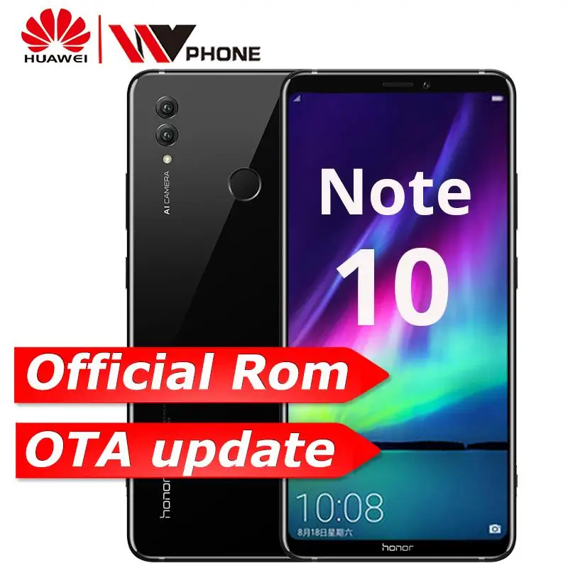 

Honor Note 10 Dual SIM 6.95 inch Android 8.1 Fingerprint ID NFC 5000mAh battery Kirin 970 Octa core Mobile Phone