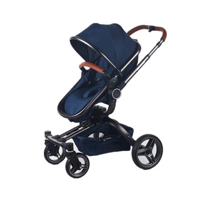  Certificate Deluxe Foldable Baby Pram / Baby Carriage / High Landscape Mother Baby Stroller 3 In 1 