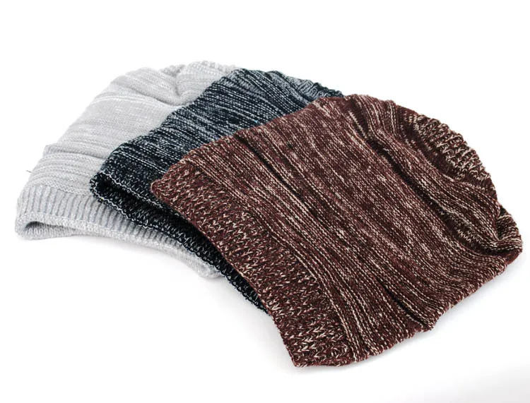 Осень и зима millinery вязаный головной убор мужской вязаный тюрбан шляпа карманные шапочки для мужчин