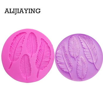 

M0057 Sugarcraft beautiful Feather Silicone mold fondant mold cake decorating tools chocolate gumpaste mold