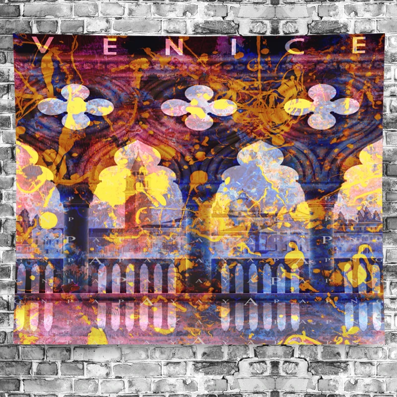Psychedelic Венеция МАНДАЛА ГОБЕЛЕН винтажный узор Ретро плакат здание настенный богемный домашний Настенный декор carptet