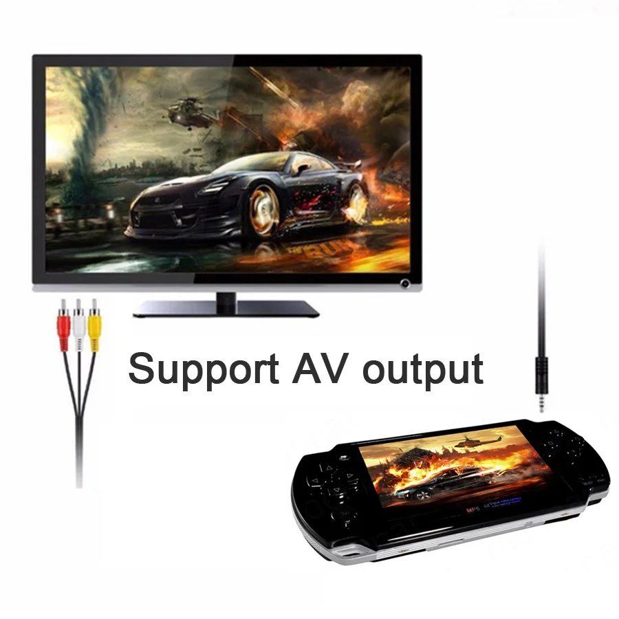 Built-in 5000 games, 8GB 4.3 Inch PMP Handheld Game Player MP3 MP4 MP5 Player Video FM Camera Portable Game Console