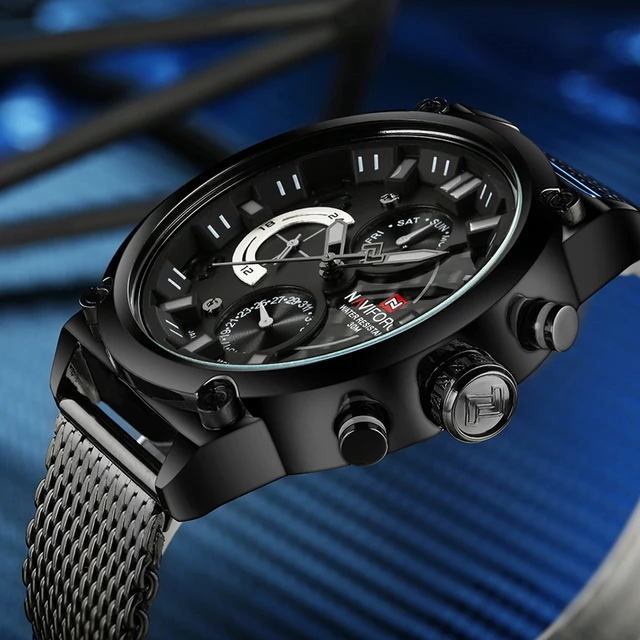 Luxury Brand Stainless Steel Quartz Watch Men Calendar Clock Sports Military 1