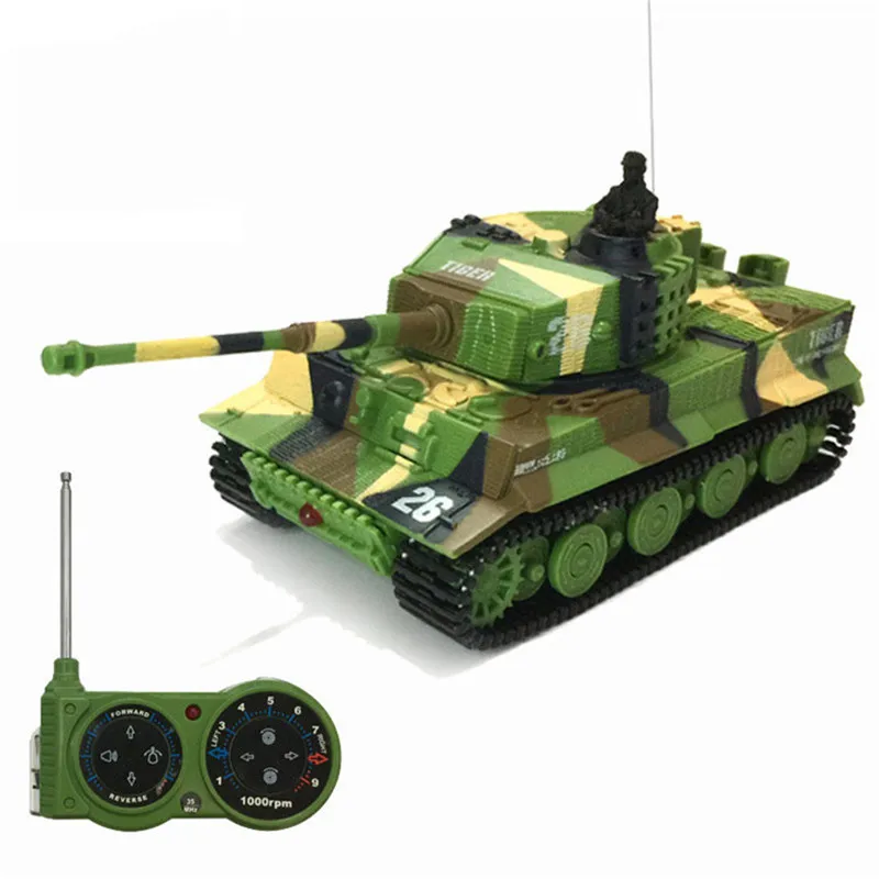 14CH RC Tank Colorful 1:72 Simulated Mini RC Battle Tank Fort Rotate Fighting Panzer Armored Vehicle Remote Control Toy