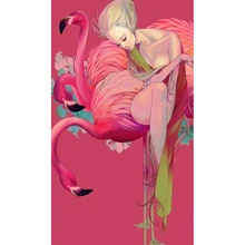 5D Diy алмаз живопись полный квадратный/круглый Красота и фламинго Танцы вечерние украшение стразами мозаика пользовательские фото подарок