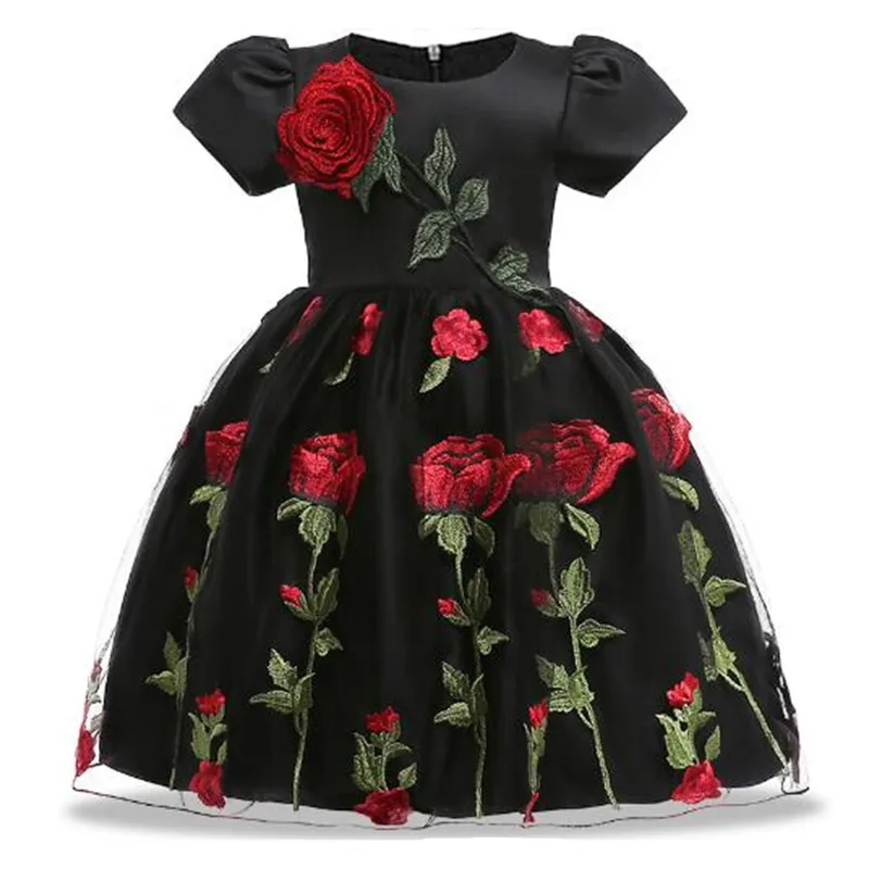 Дешево Летние Детские платья для девочек с кружевом и вышивкой платье принцессы для девочек 2 3 4 5 6 7 8 От 9 до 10 лет платье для дня рождения