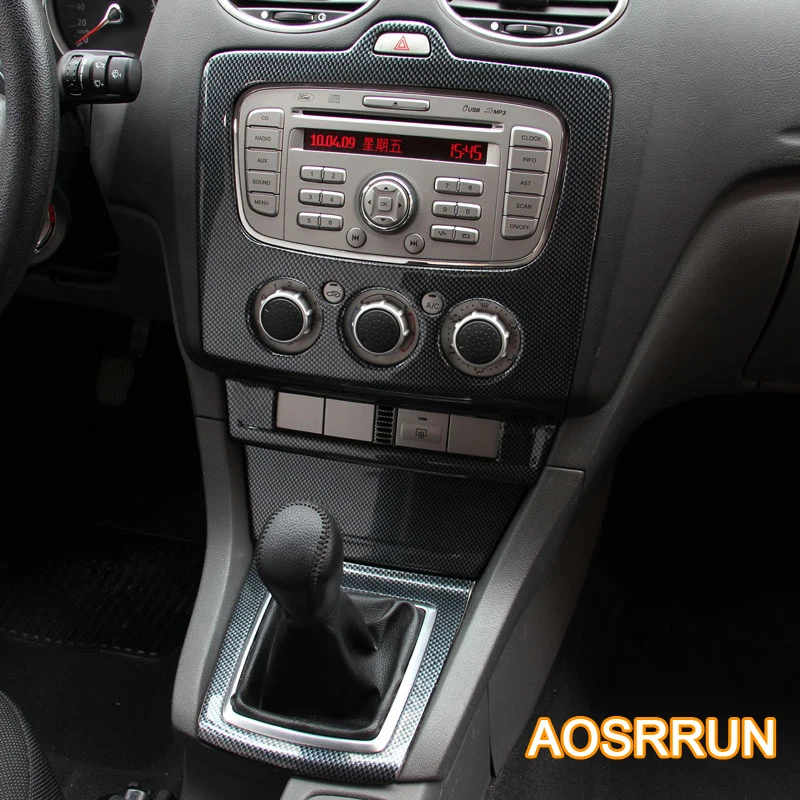 AOSRRUN для Ford focus 2 MK2.5 2009-2011 углеродное волокно стиль консоли шестерни автомобильные аксессуары автомобиль-Стайлинг