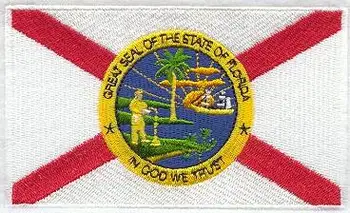

custom embroidery patches Florida flag embroidery patches high quality flag patch for underwear