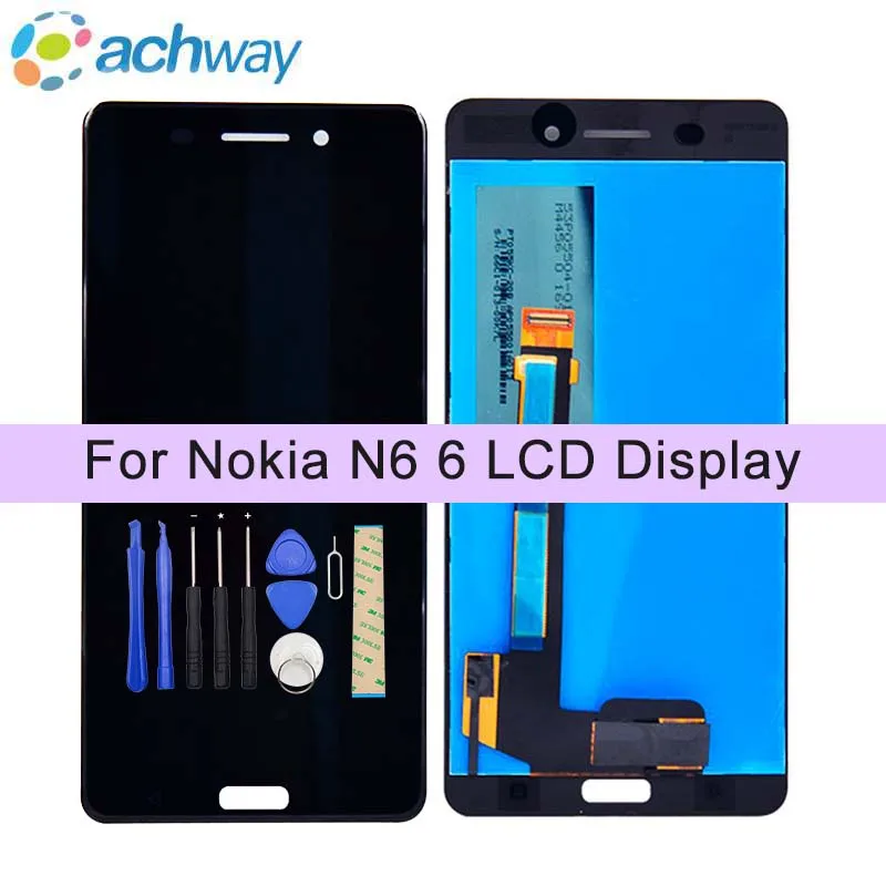 ЖК-дисплей с дигитайзером сенсорной панели для Nokia N6 6 запасные части | Мобильные