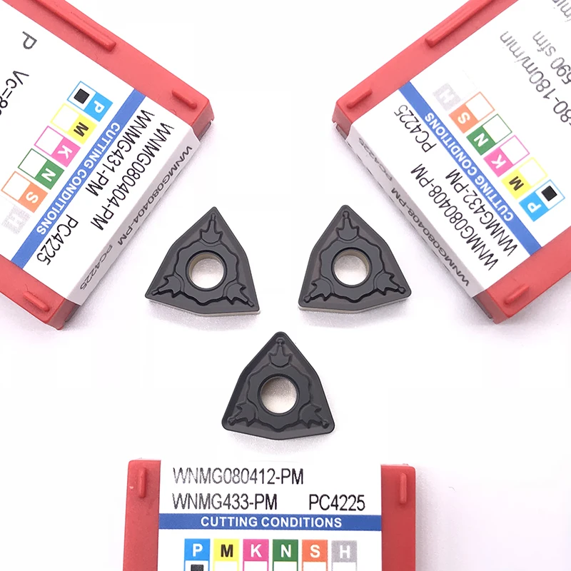 

WNMG080404 WNMG080408 WNMG080412 PM PC4225 High Quality CNC Lathe Cutter Tools External Turning Tool Carbide Inserts For Steel
