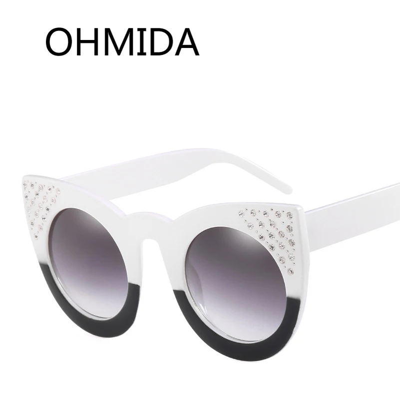 Модные солнцезащитные очки OHMIDA в стиле оверсайз кошачий глаз для мужчин и женщин