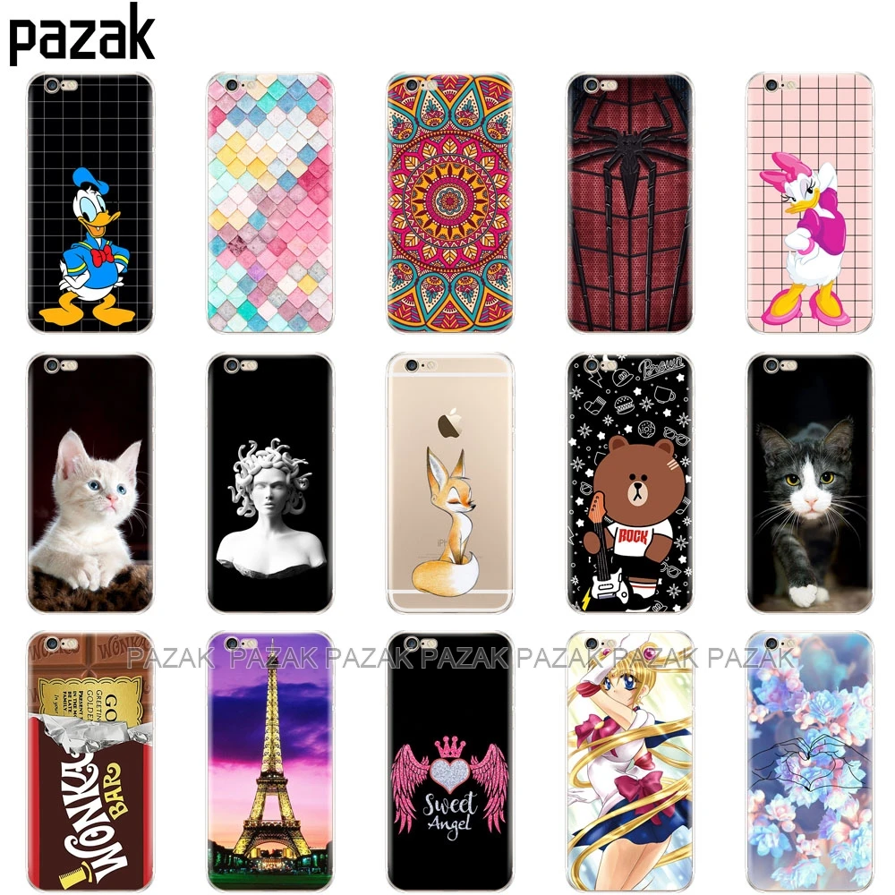 

Silicone soft Case For iphone 5s 5 s se Cases phone Shell For Apple iPhone 6s plus Bag Funda coque etui bumper paiting