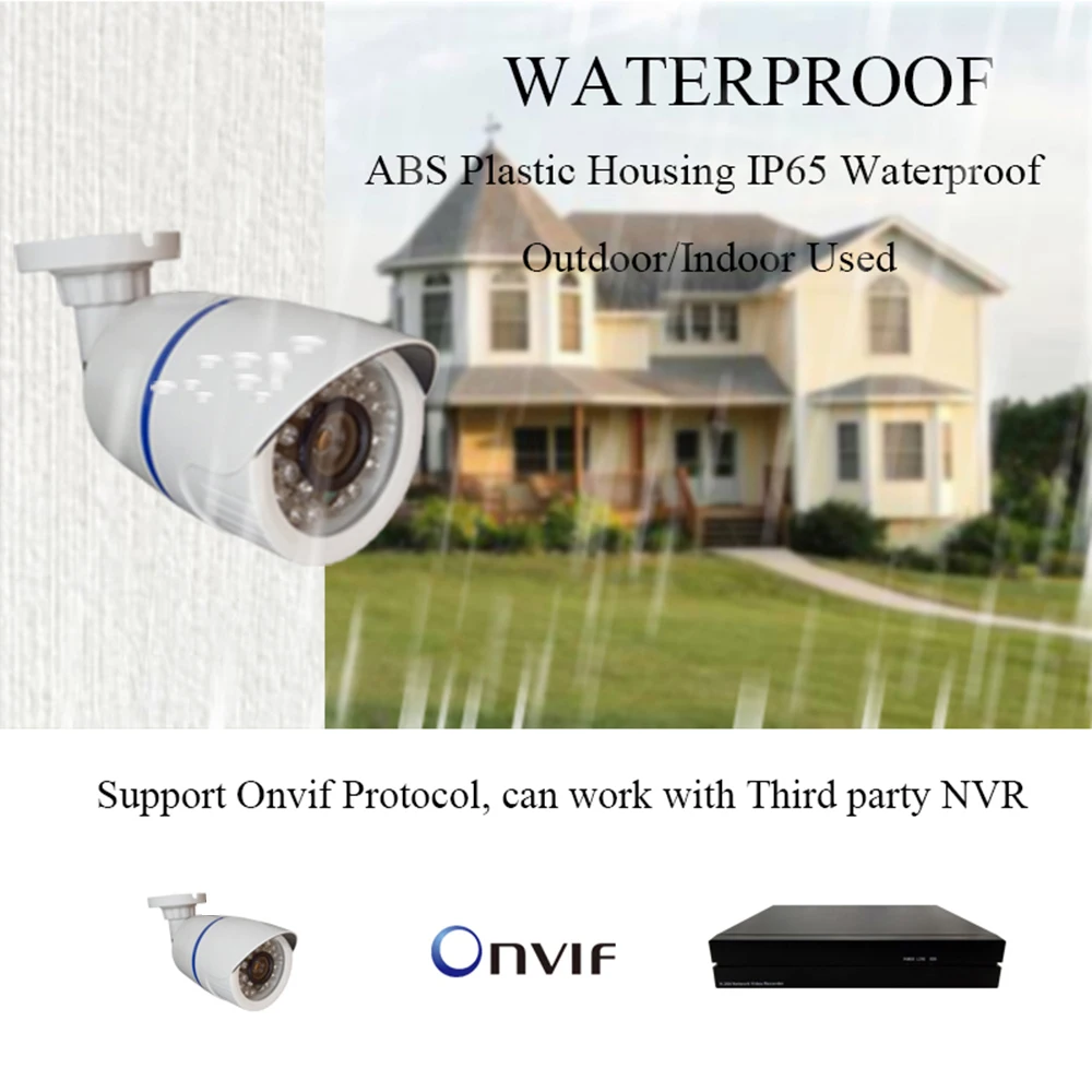 Najtaniej 1080P 2MP aparat ip hd gniazdo karty micro sd 720P Onvif kamera telewizji przemysłowej nadzór bezpieczeństwa IR Night Vision zewnętrzna kamera wodoodporna