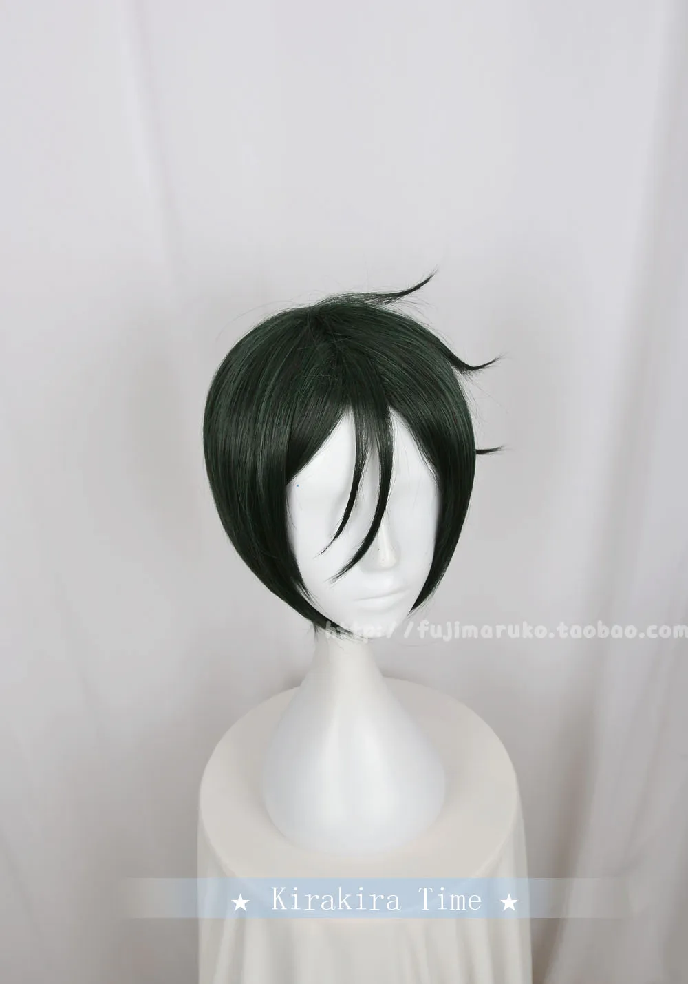 Kuroshitsuji Phantomhive Sebastian micheelis косплей парик короткие черные зеленые прямые волосы Аниме Черный дворецкий Ciel