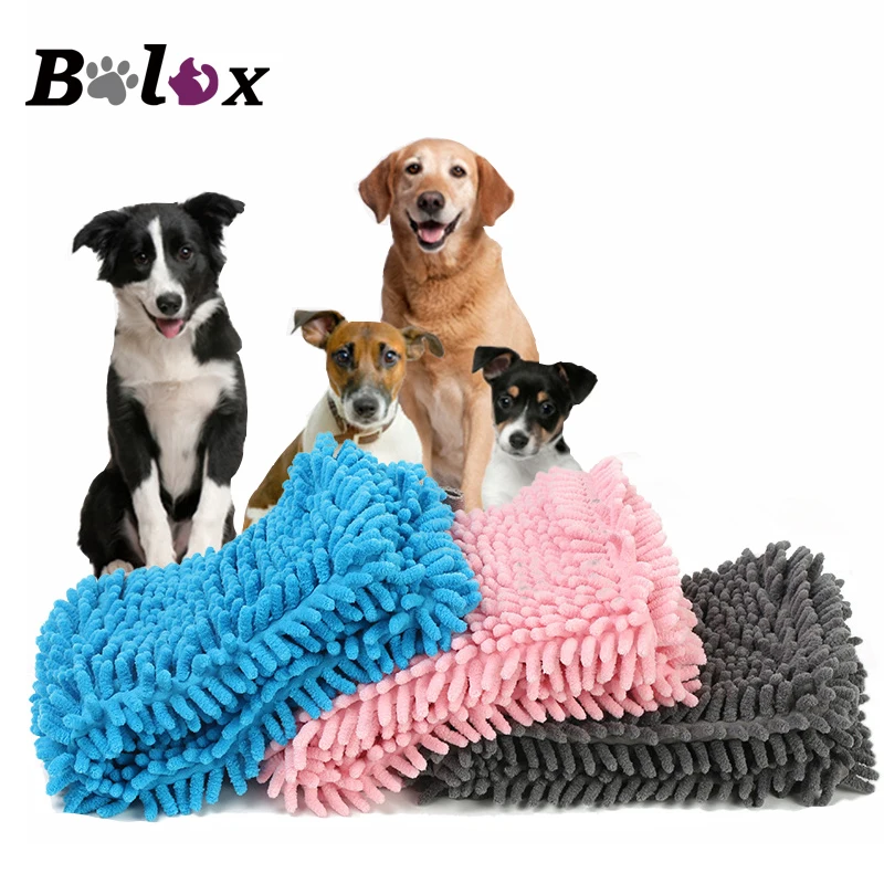 Dog Towel For Medium Dogs Cats Ultra Absorbent  Microfiber Dog Bath Toweld Dry Towel With Hand Pockets Quick Drying Dustproof
