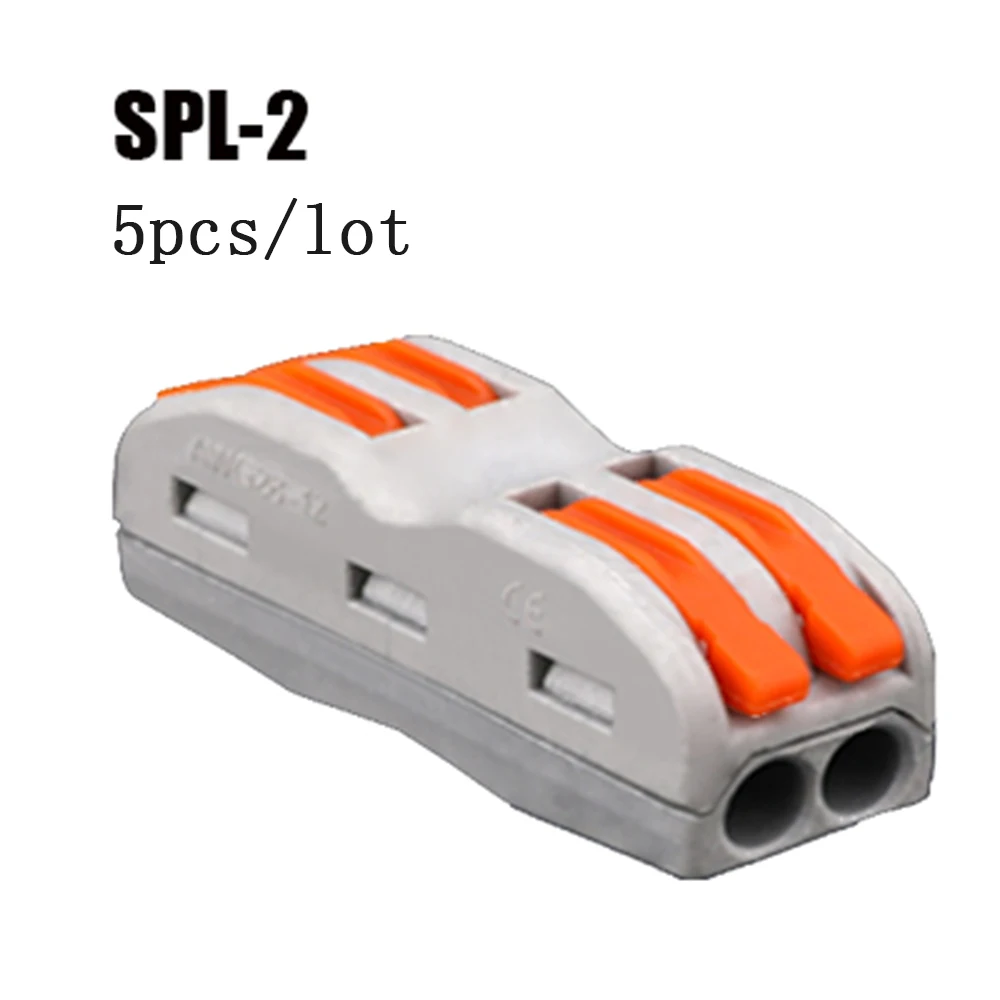 

Wire Connectors plug in 2pin 3pin push-in cable Connector Terminal Block SPL-2 212 type mini fast Electrical wire connector