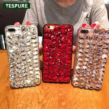 

YESPURE Wholesale Beautiful Girl Phone Accessories For Iphone 7 Plus 3D Relief Diamond Handphone Case