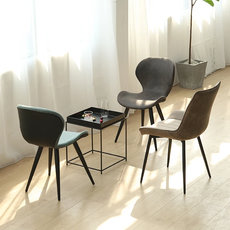 Nordic INS Restaurant Furniture Chair Dining Room Modern Pu China Iron Chair Wood Kitchen Dining Chairs for Dining Rooms Sofa