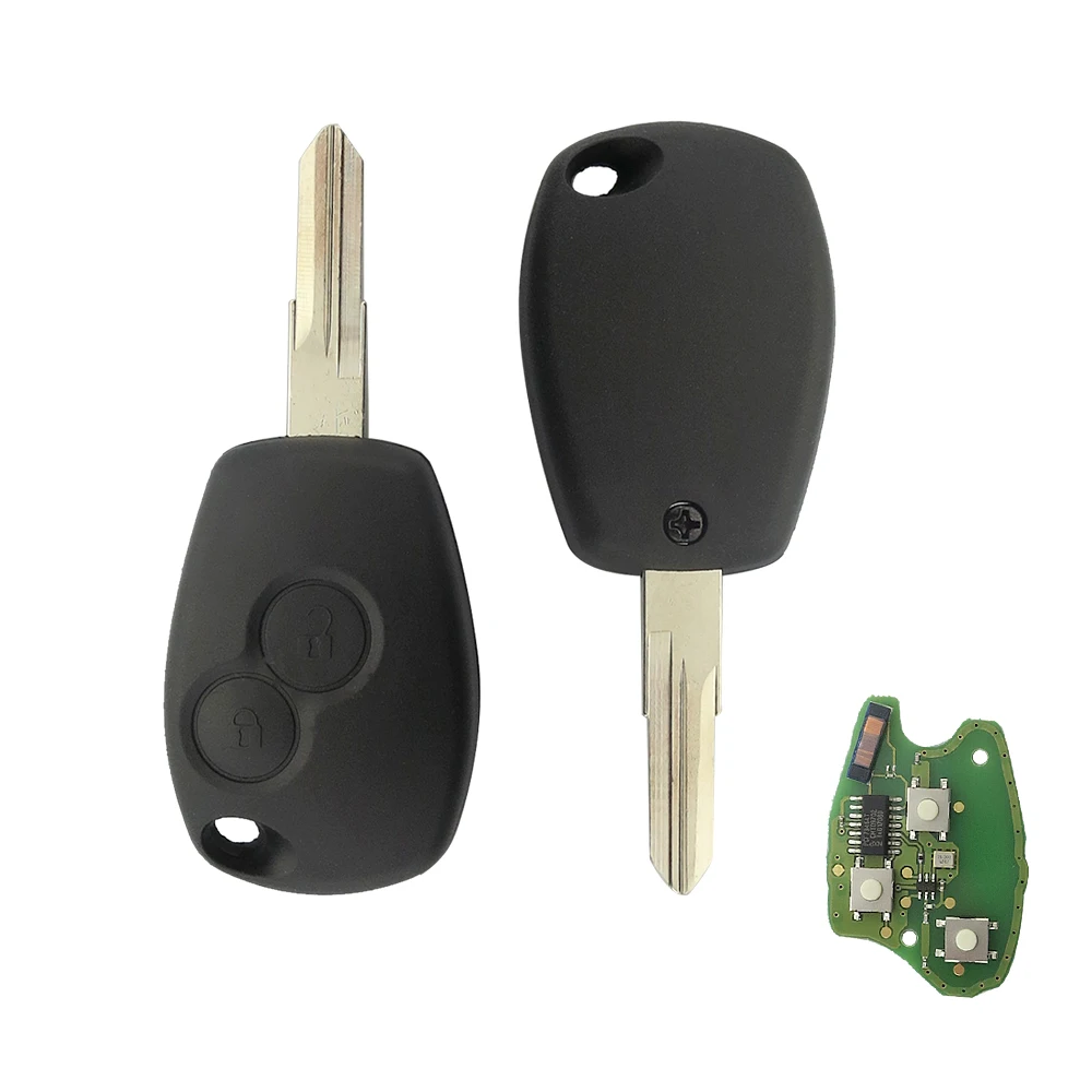 OkeyTech Автомобильный Дистанционный ключ для Renault Duster Megane Logan Sandero Kangoo 2 кнопки 433 МГц ID46 PCF7946/PCF7947 чип VAC102 лезвие