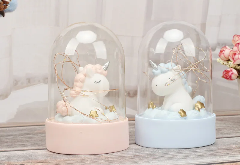 Cartoon LED Night Light Luminaria Garland Fairy String Lights Novelty Unicorn Night Lamp Bedside Lamp For Kids Christmas New Year Gift (3)