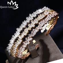 Queen лотоса кубического циркония Браслеты для Для женщин прелести браслет регулируемый красочный браслет ультра тонкий манжеты Браслеты