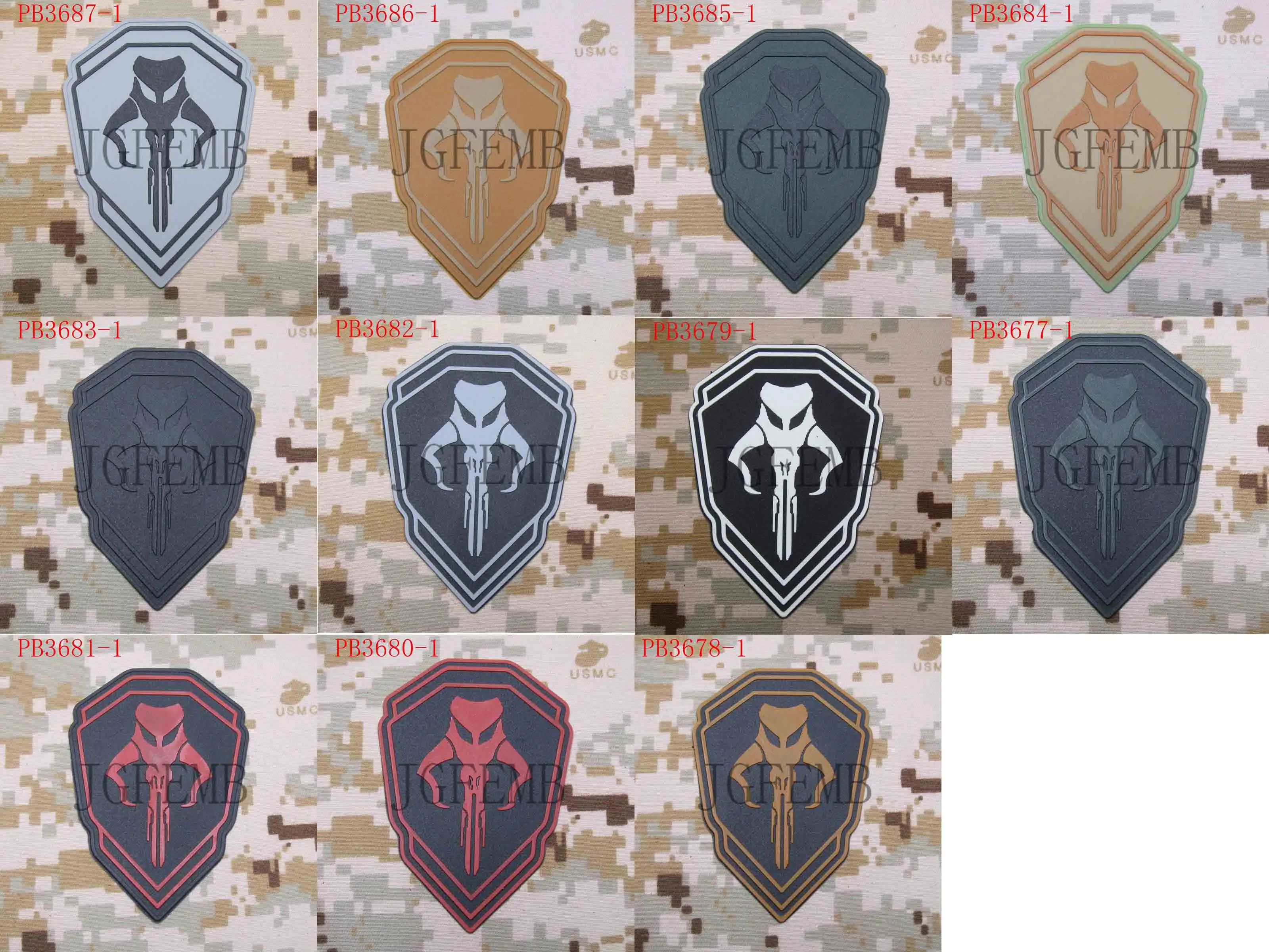 Новый Boba Fett мандалор банта череп охотник за головами 3D пластырь из ПВХ|3d pvc patch|patches